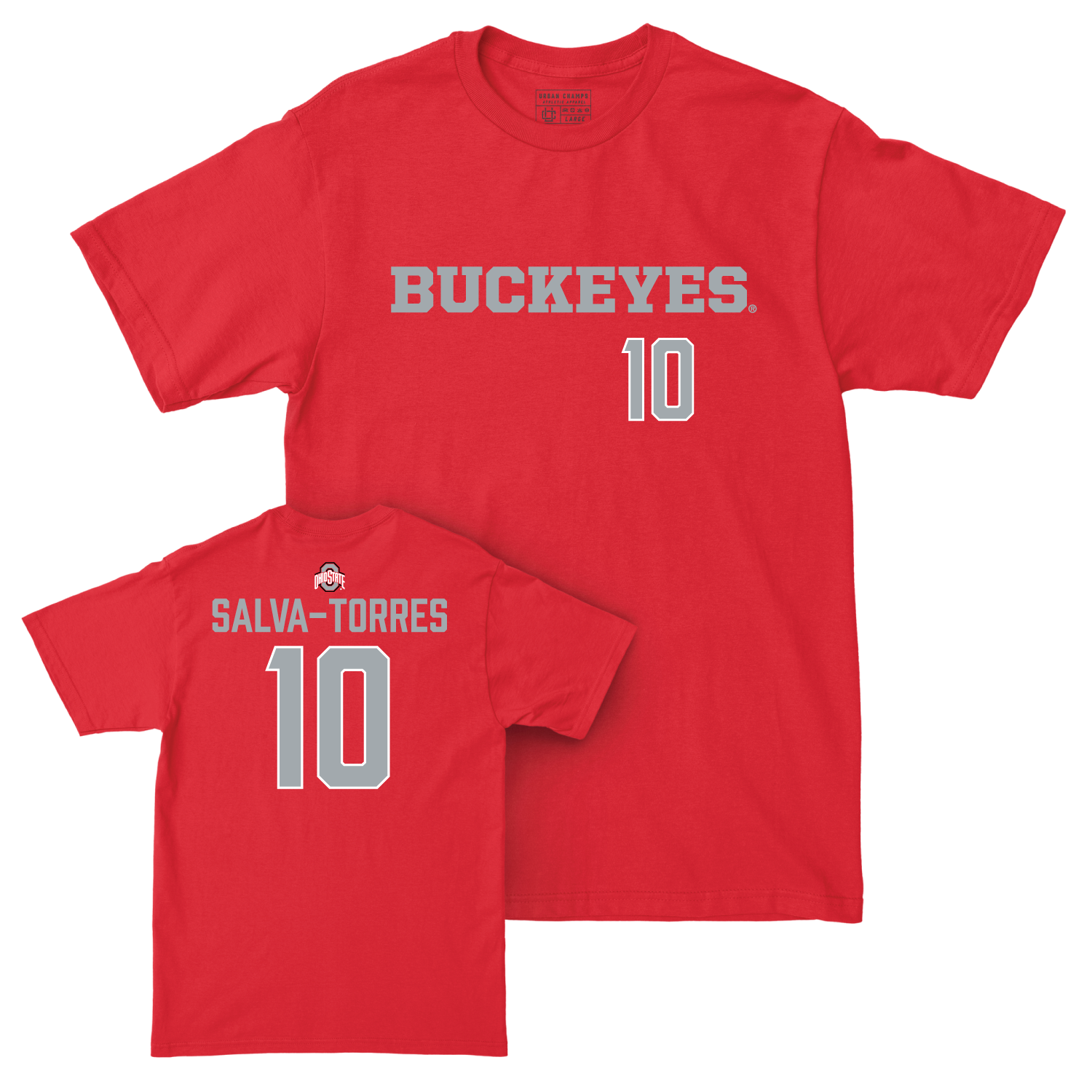 Ohio State Men's Volleyball Red Sideline Tee - Eliel Salva-Torres