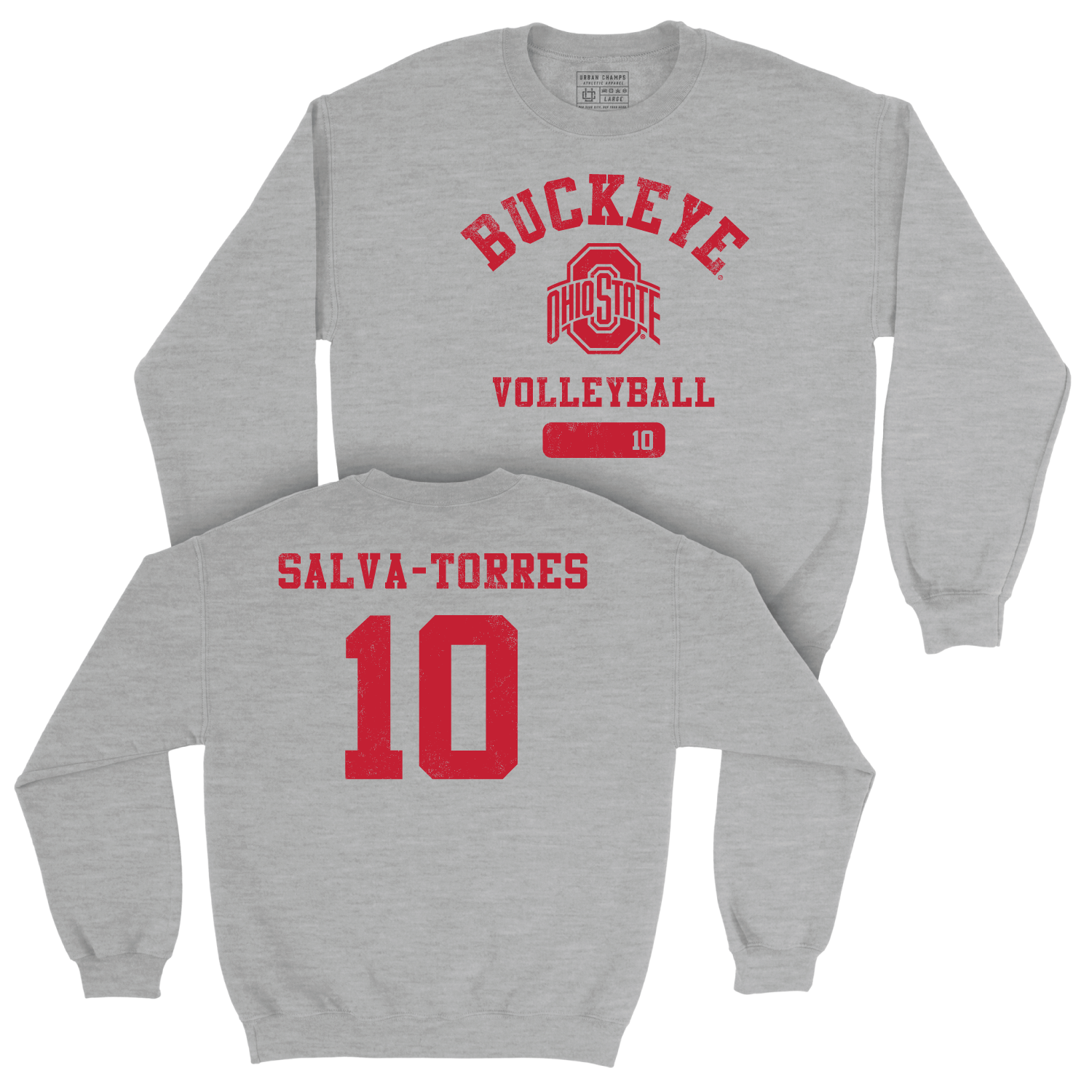 Ohio State Men's Volleyball Sport Grey Varsity Crew - Eliel Salva-Torres
