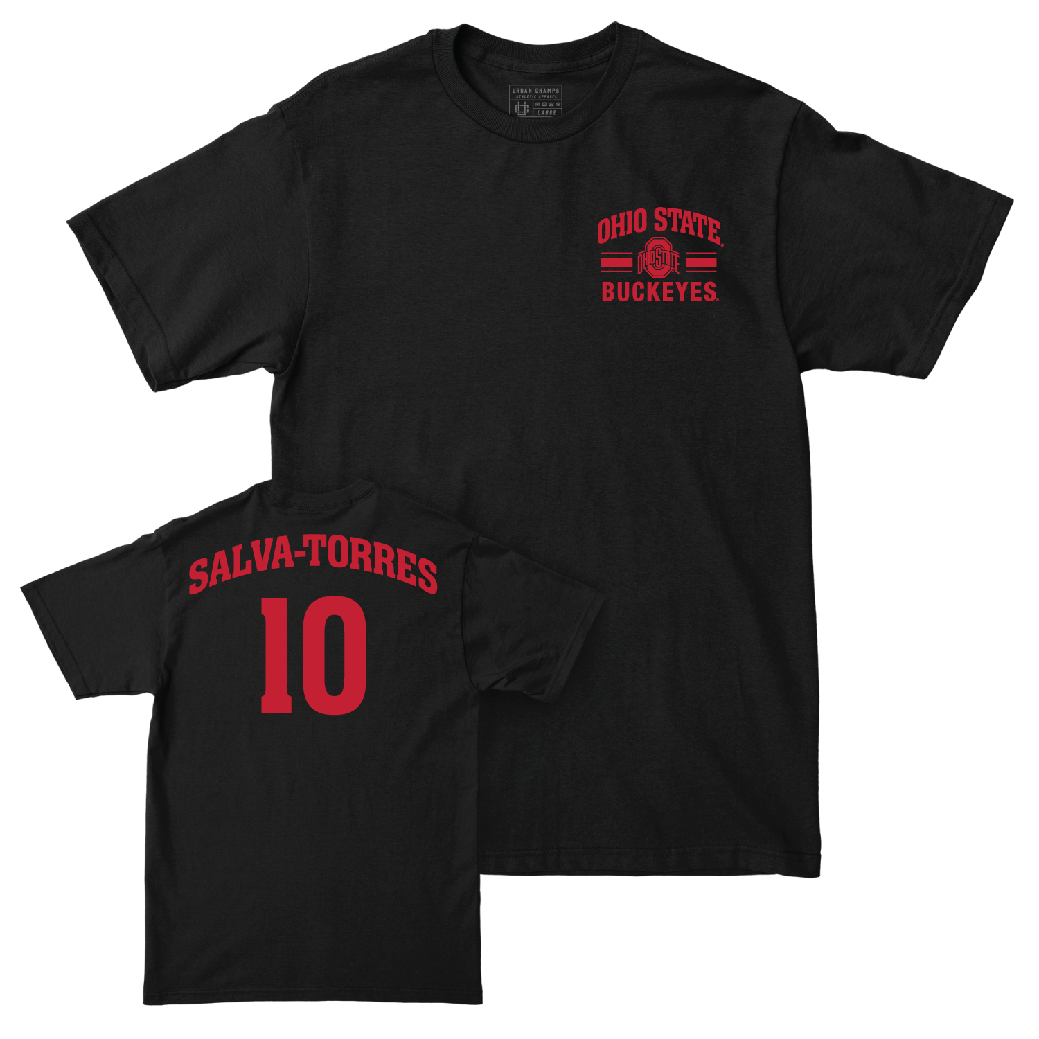Ohio State Men's Volleyball Black Victory Tee - Eliel Salva-Torres