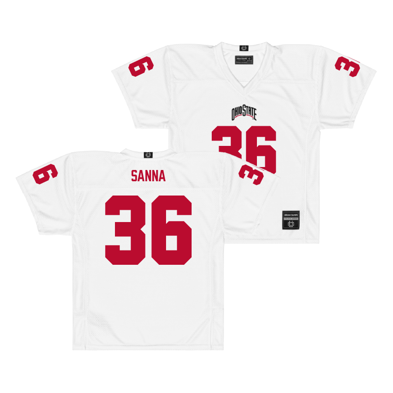 Ohio State Football White Jersey  - CJ Sanna