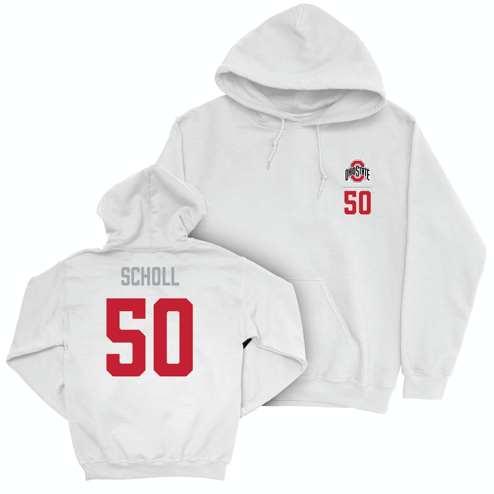 Ohio State Men's Lacrosse White Logo Hoodie - MacGuire Scholl