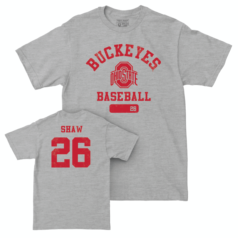 Ohio State Baseball Sport Grey Varsity Tee - Hunter Shaw | #26