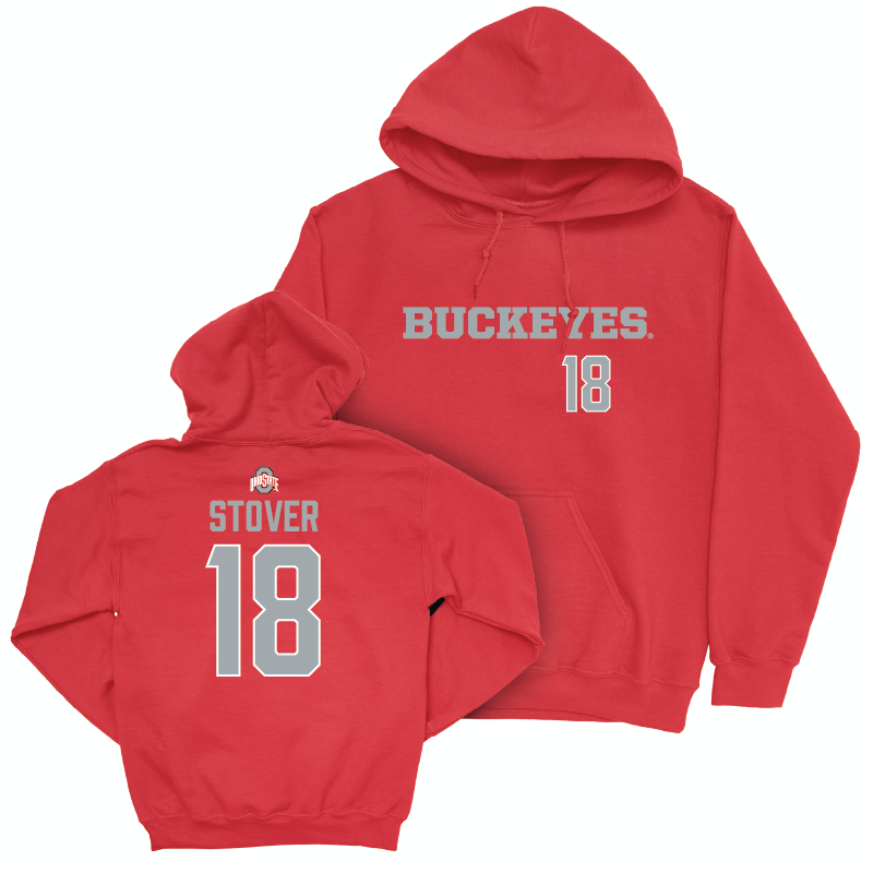 Ohio State Football Red Sideline Hoodie - Kolton Stover