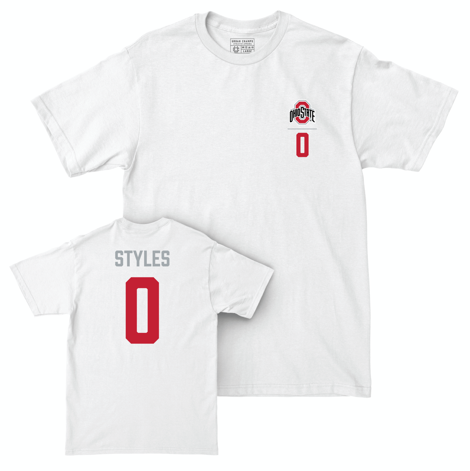 Ohio State Football White Logo Comfort Colors Tee - Sonny Styles | #0