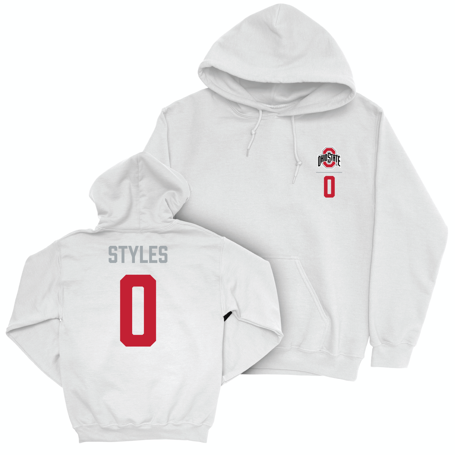 Ohio State Football White Logo Hoodie - Sonny Styles | #0