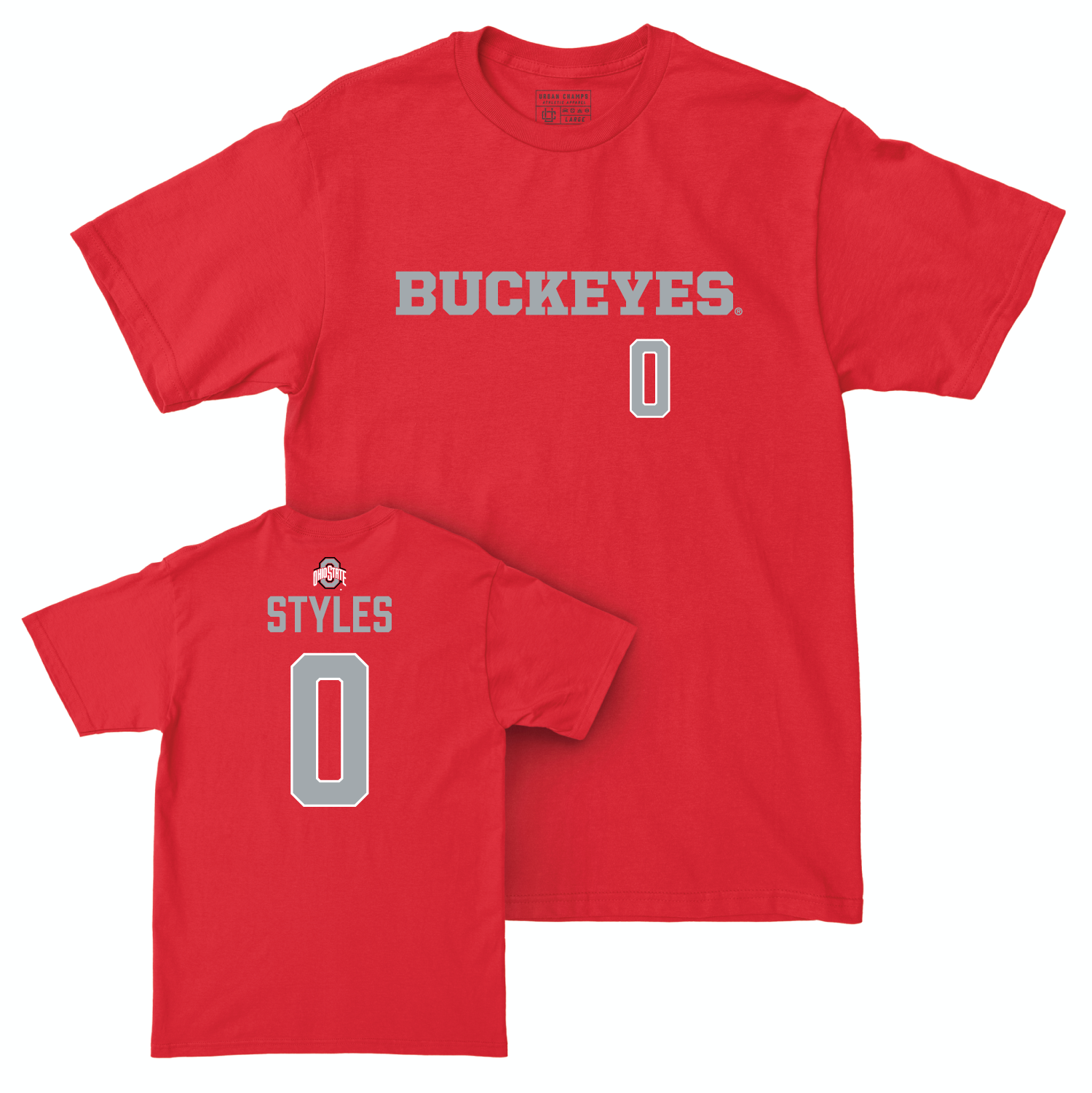 Ohio State Football Red Sideline Tee - Sonny Styles | #0