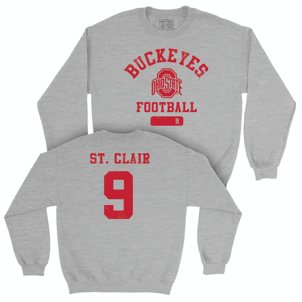 Ohio State Football Sport Grey Varsity Crew - Tavien St. Clair