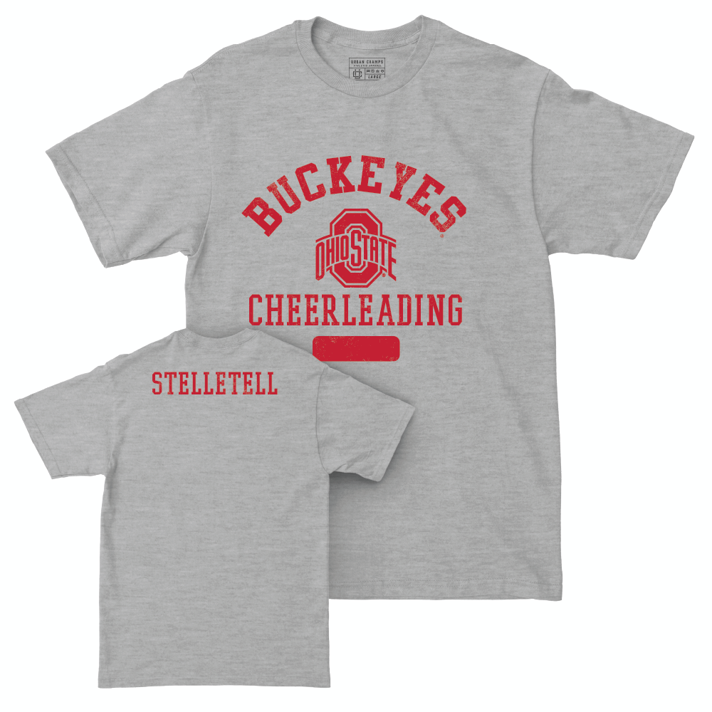 Ohio State Women's Cheerleading Sport Grey Varsity Tee - Ryleigh Stelletell