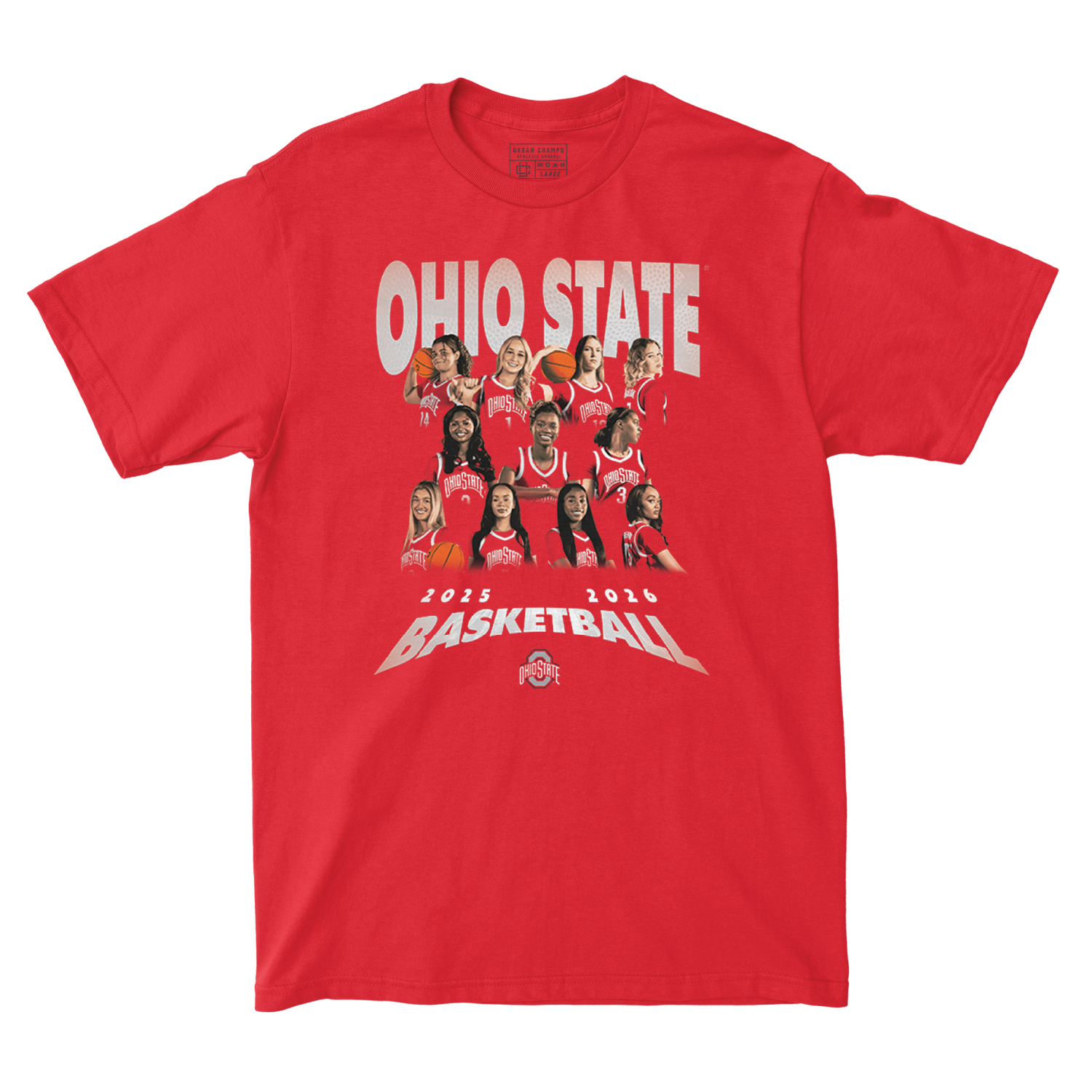 EXCLUSIVE RELEASE: Ohio State WBB 2025-2026 Team Red Tee
