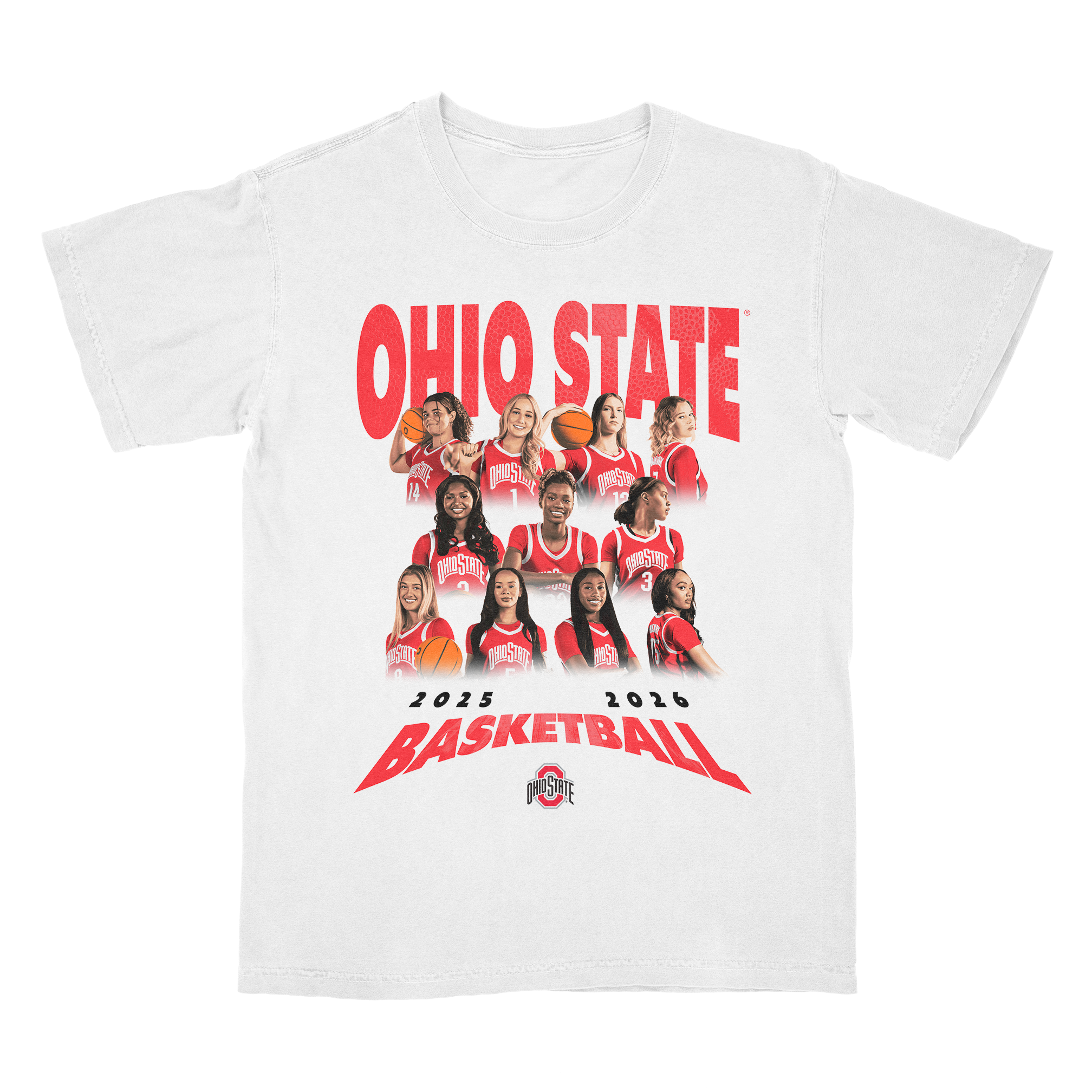 EXCLUSIVE RELEASE: Ohio State WBB 2025-2026 Team White Tee