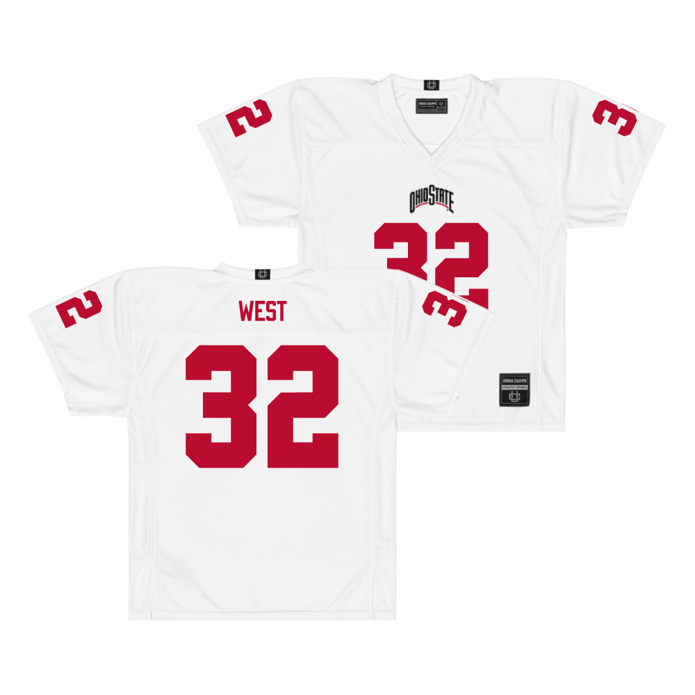 Ohio State Football White Jersey - Bryce West | #12