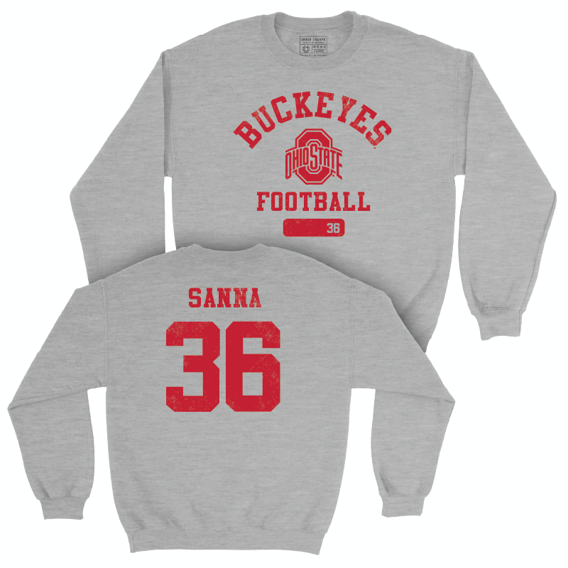 Ohio State Football Sport Grey Varsity Crew - CJ Sanna