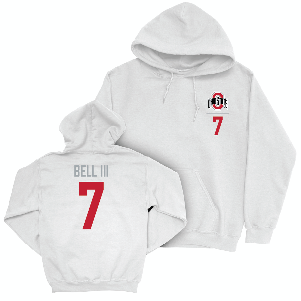 Ohio State Football White Logo Hoodie - Phillip Bell III