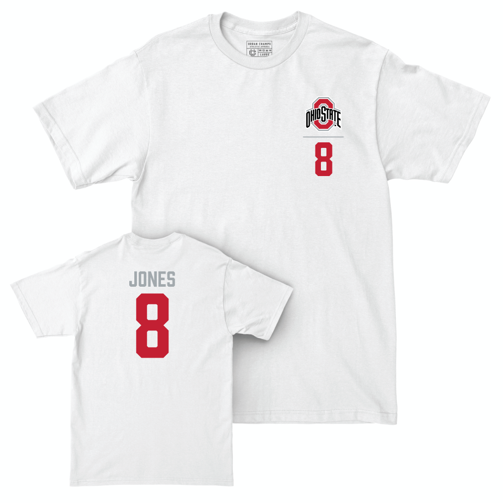 Ohio State Football White Logo Comfort Colors Tee - De'Zie Jones