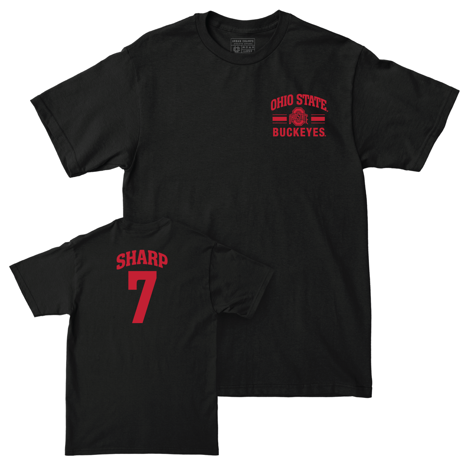 Ohio State Men's Lacrosse Black Victory Tee - Brad Sharp