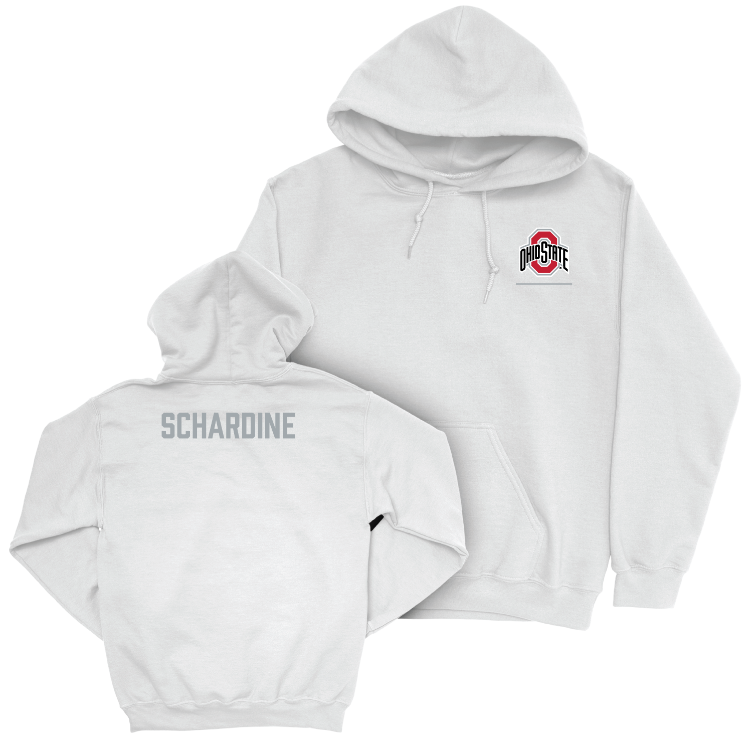 Ohio State Men's Fencing White Logo Hoodie - James Schardine
