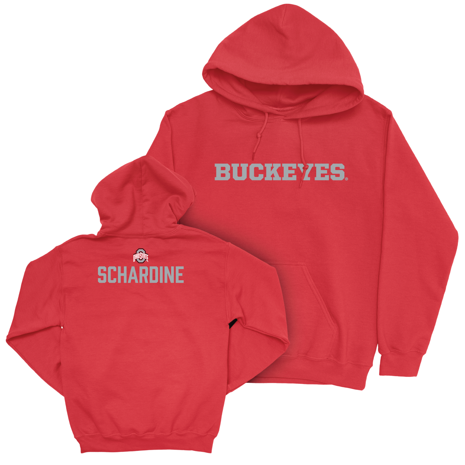 Ohio State Men's Fencing Red Sideline Hoodie - James Schardine