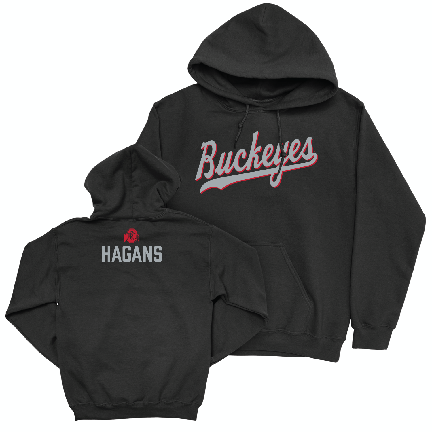 Ohio State Women's Track & Field Black Script Hoodie - Amoi Hagans