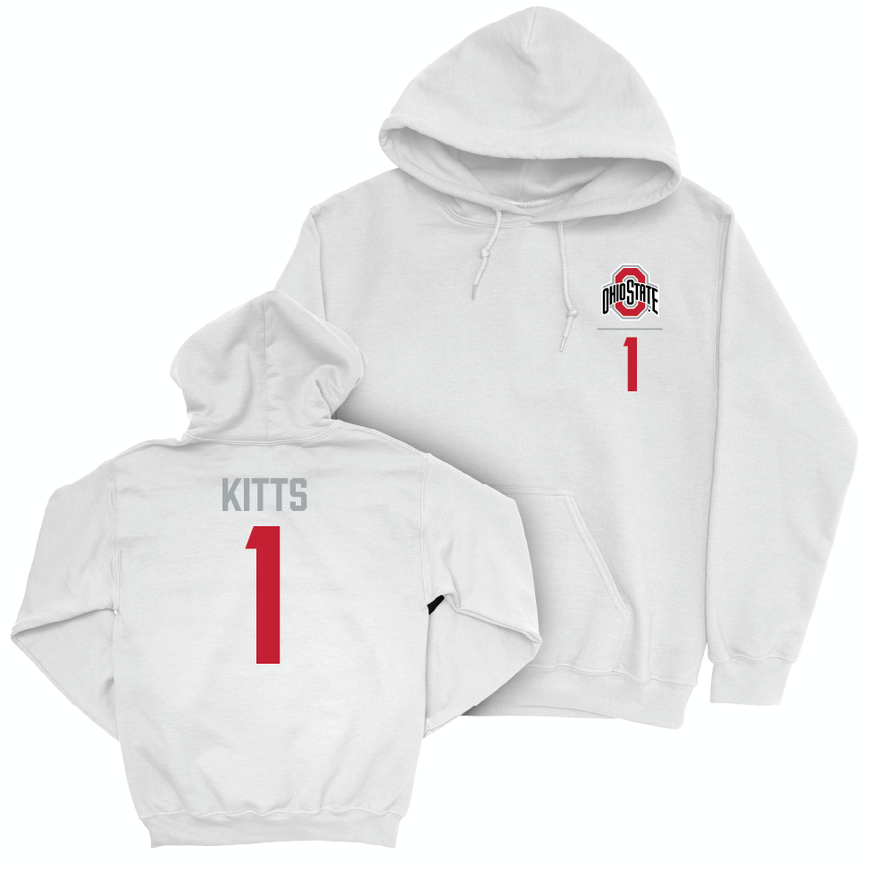 Ohio State Women's Basketball White Logo Hoodie - Kylee Kitts