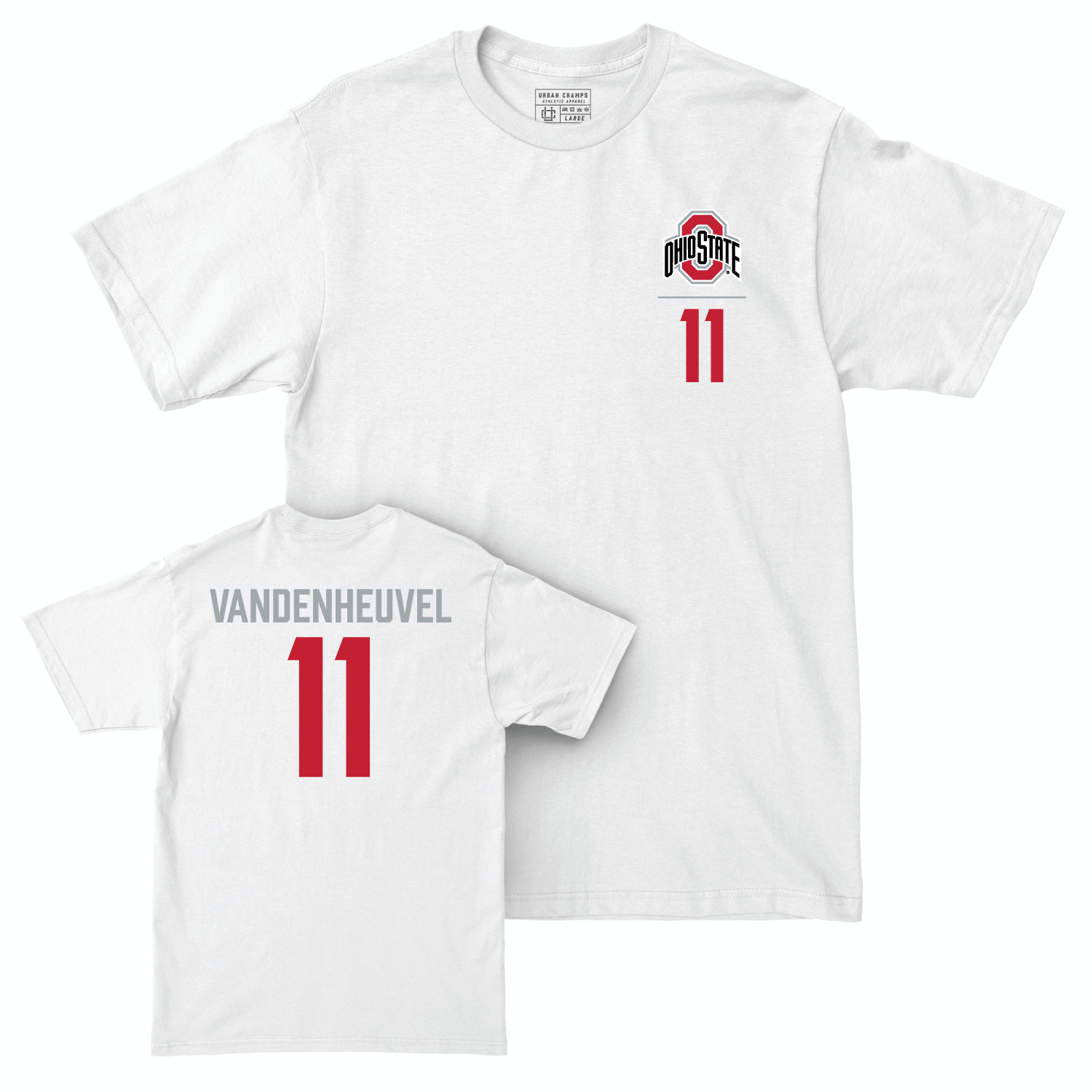 Ohio State Baseball White Logo Comfort Colors Tee - Miles Vandenheuvel