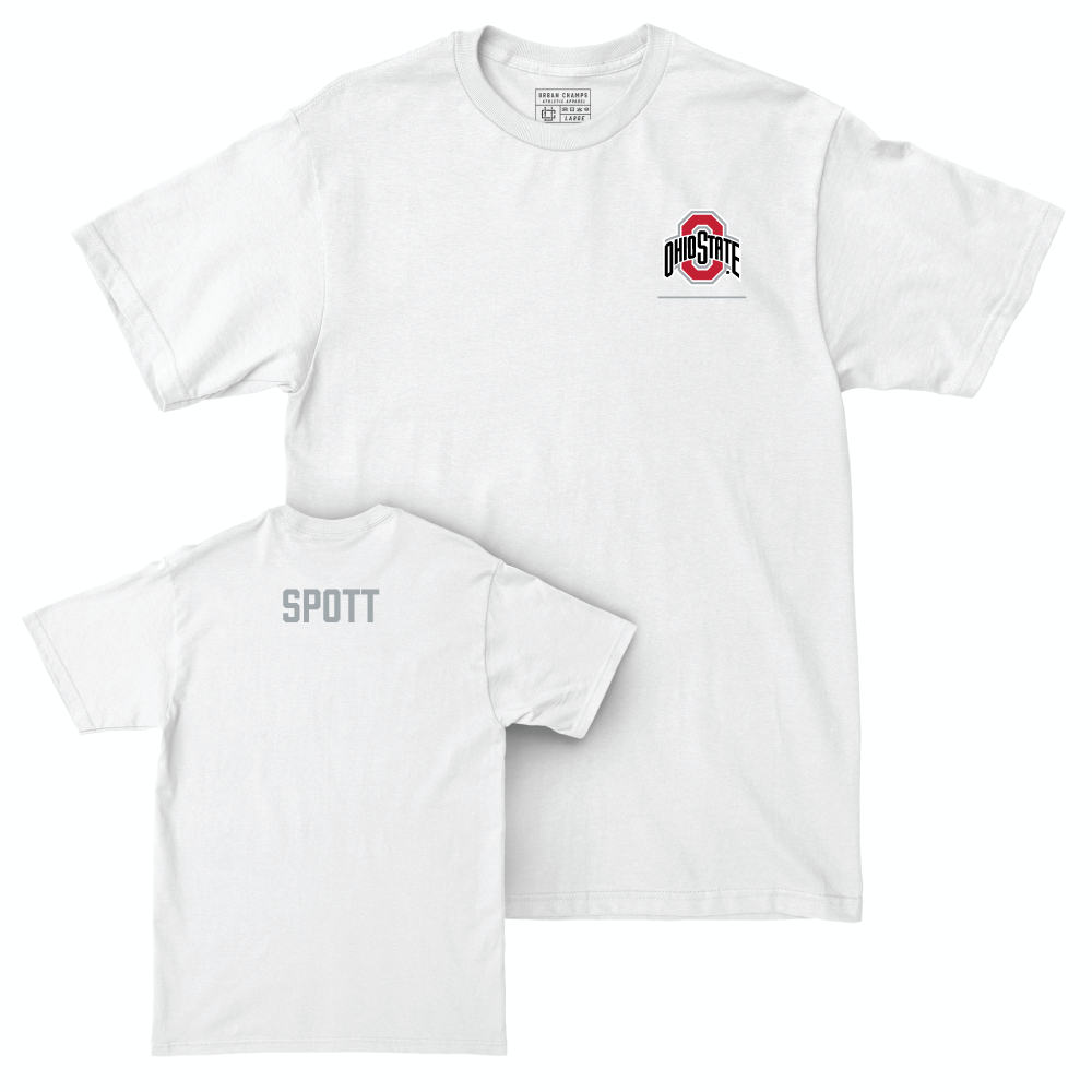 Ohio State Women's Swim & Dive White Logo Comfort Colors Tee - Emma Spott