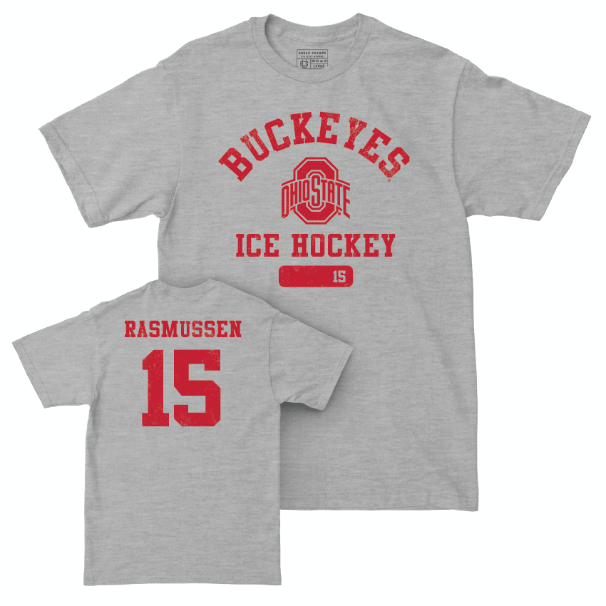 Ohio State Women's Ice Hockey Sport Grey Varsity Tee - Macy Rasmussen