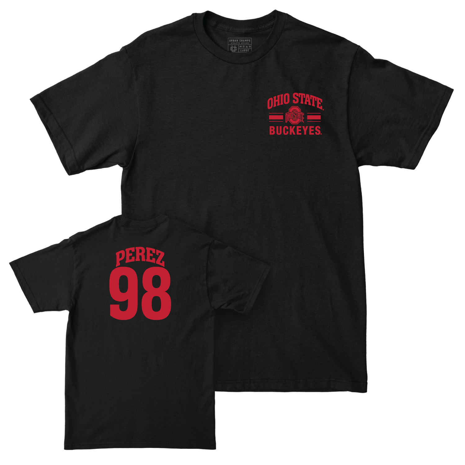 Ohio State Football Black Victory Tee - Jamir Perez