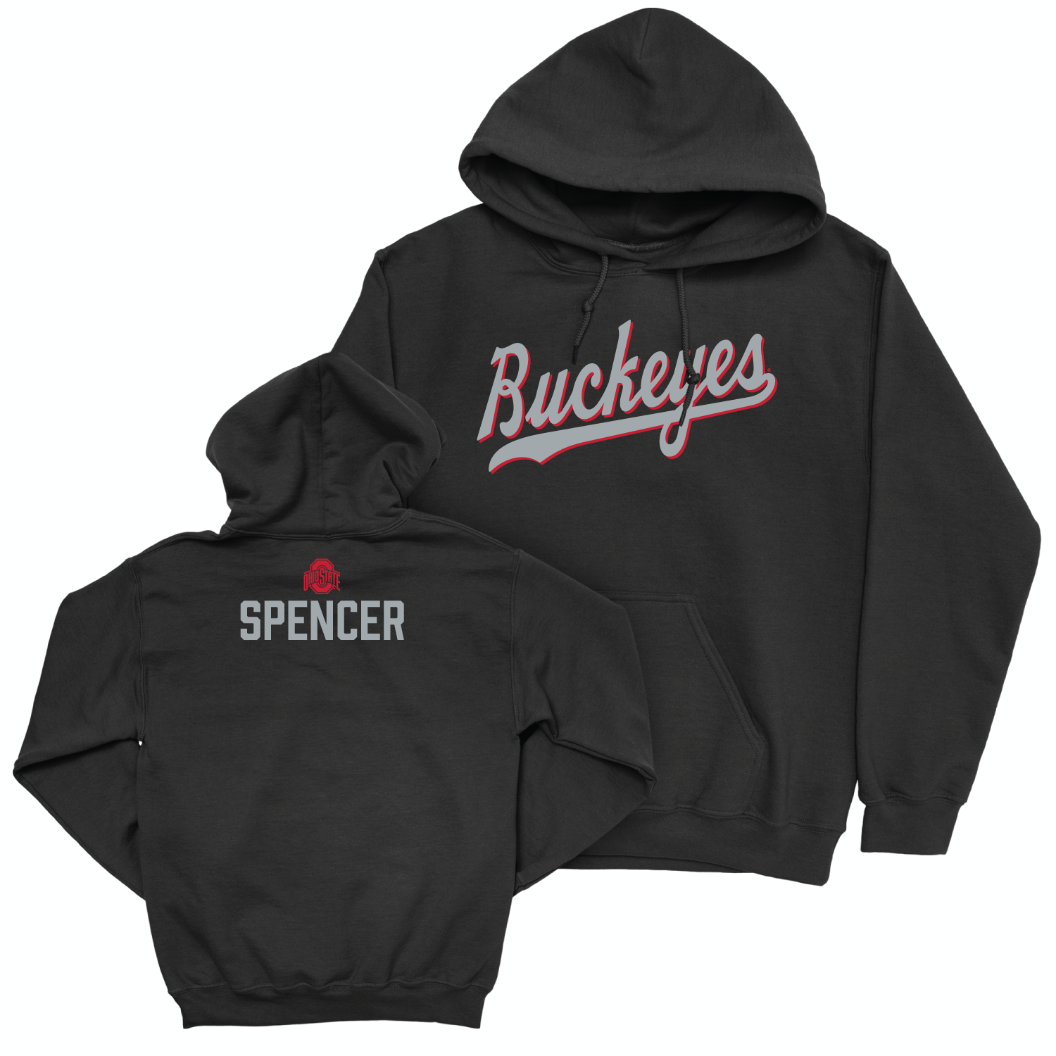 Ohio State Women's Track & Field Black Script Hoodie - Janela Spencer
