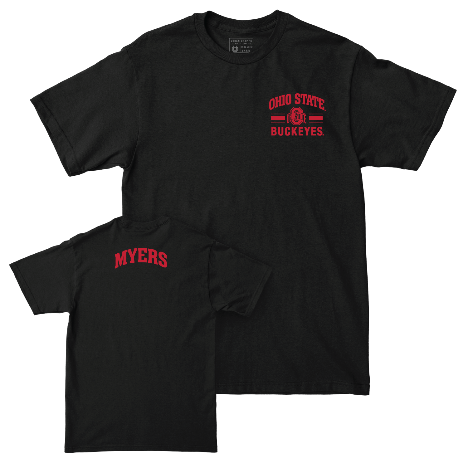 Ohio State Men's Wrestiling Black Victory Tee - Xander Myers