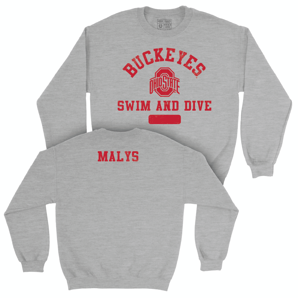 Ohio State Women's Swim & Dive Sport Grey Varsity Crew - Lucy Malys