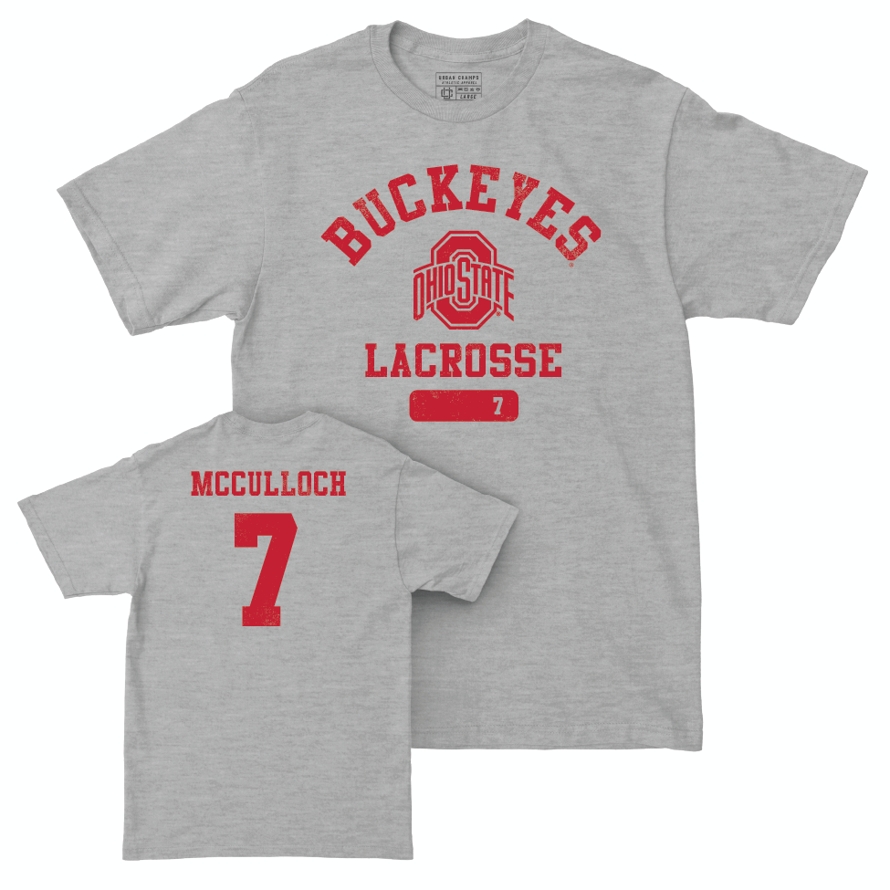 Ohio State Women's Lacrosse Sport Grey Varsity Tee - Lindsey McCulloch