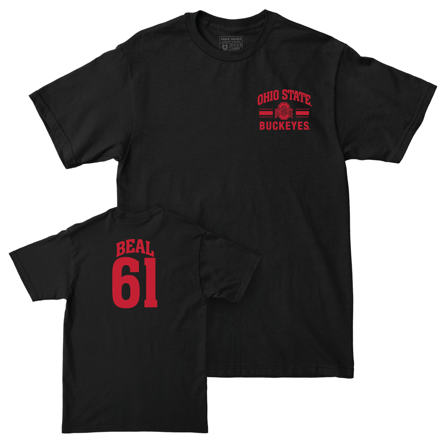 Ohio State Football Black Victory Tee - Landon Beal