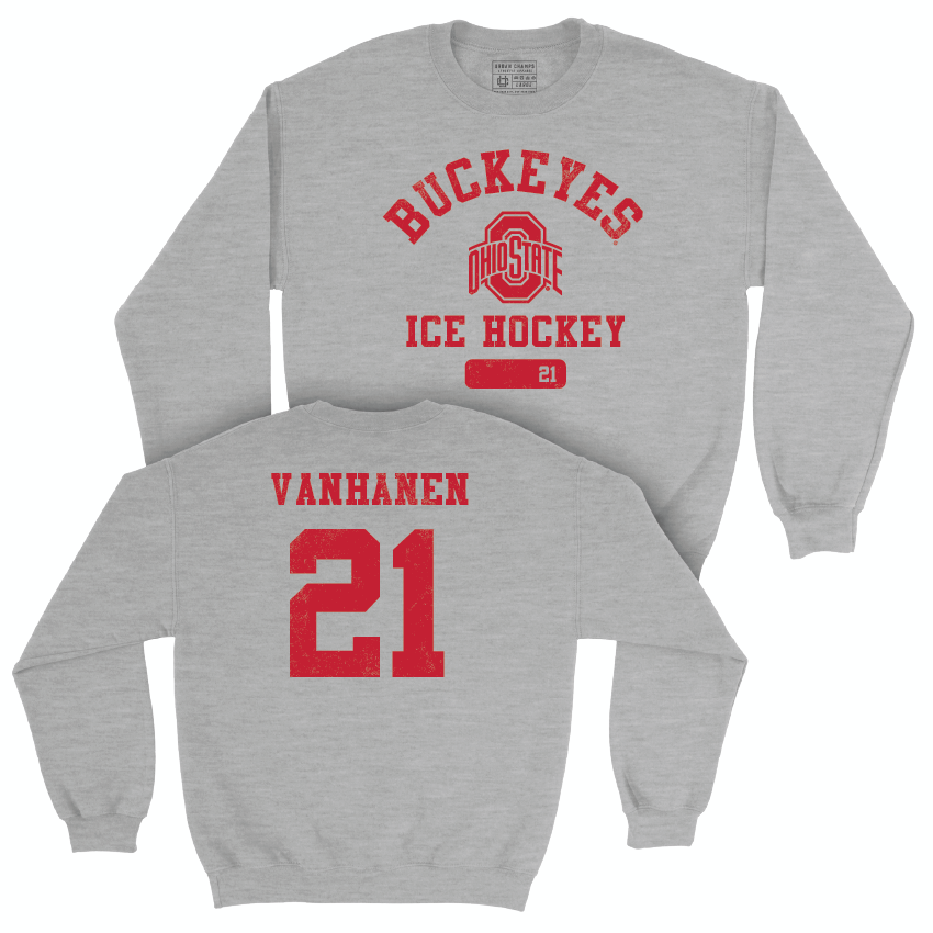 Ohio State Women's Ice Hockey Sport Grey Varsity Crew - Sanni Vanhanen