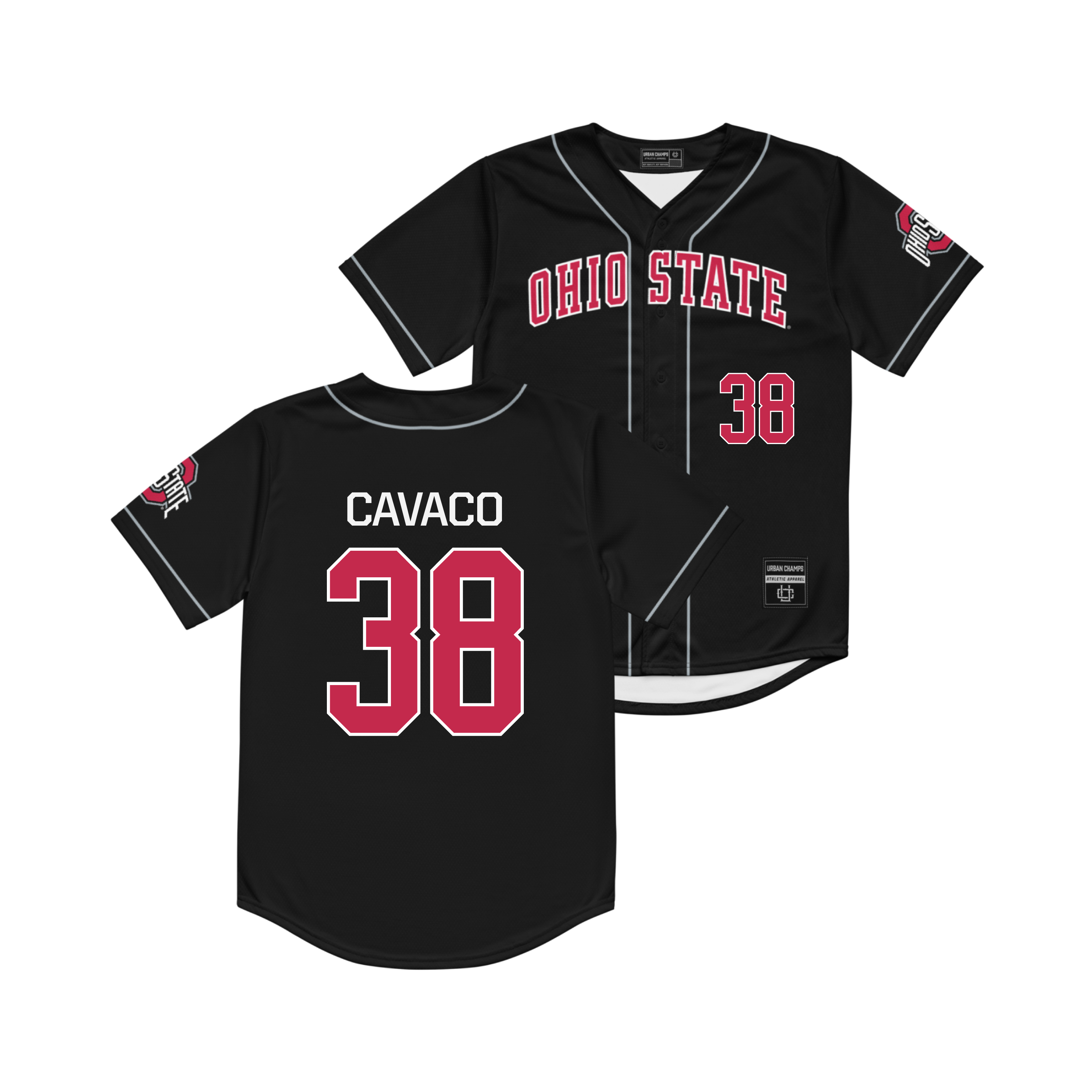 Ohio State Baseball Black Jersey - Steven Cavaco