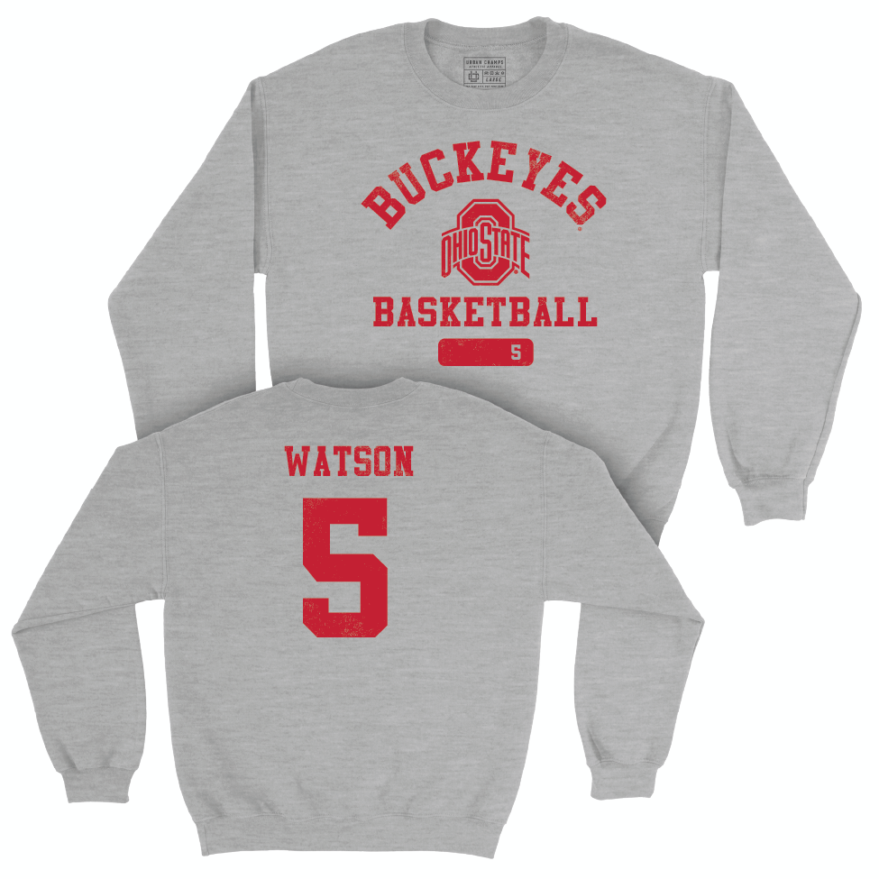 Ohio State Women's Basketball Sport Grey Varsity Crew - Ava Watson
