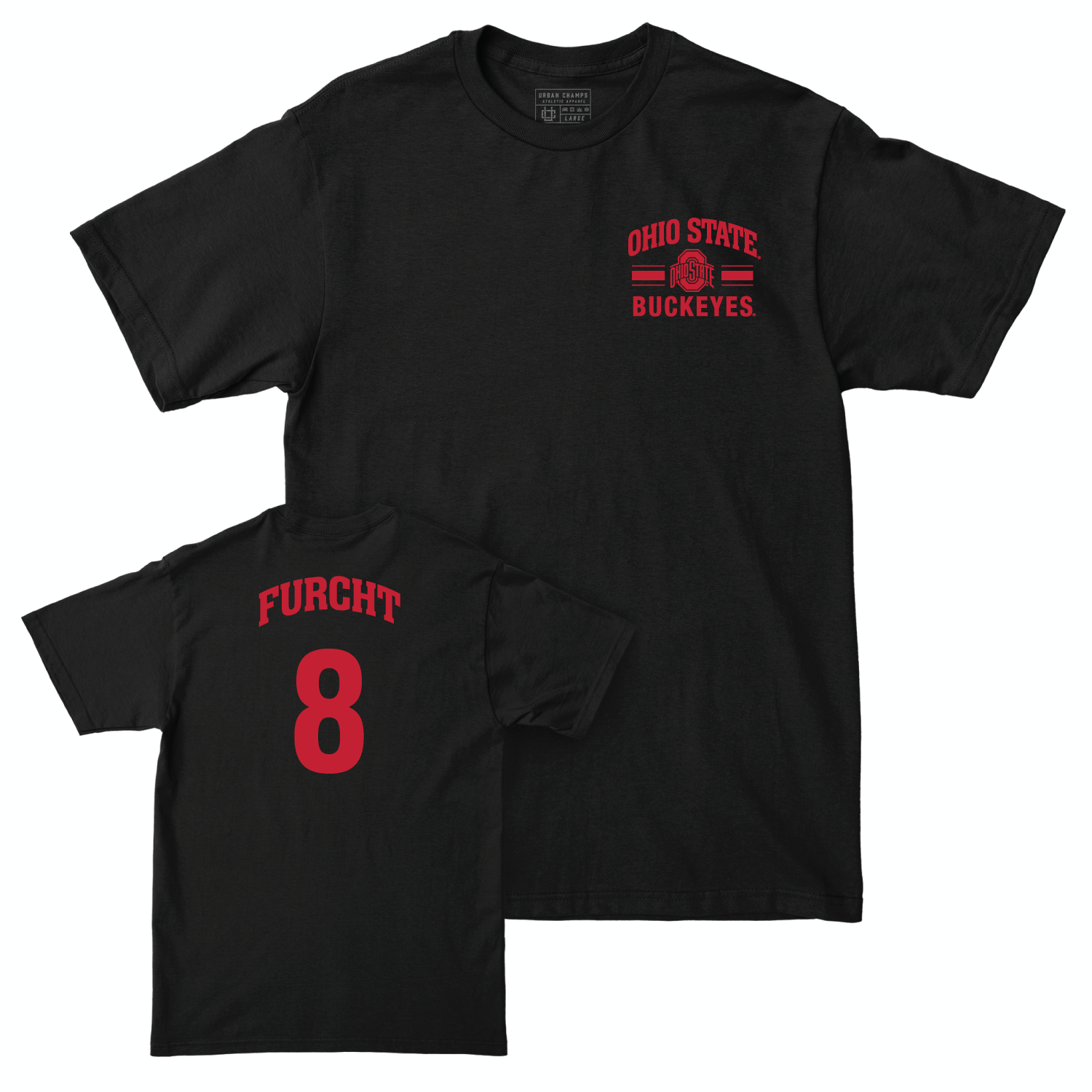 Ohio State Baseball Black Victory Tee - Noah Furcht