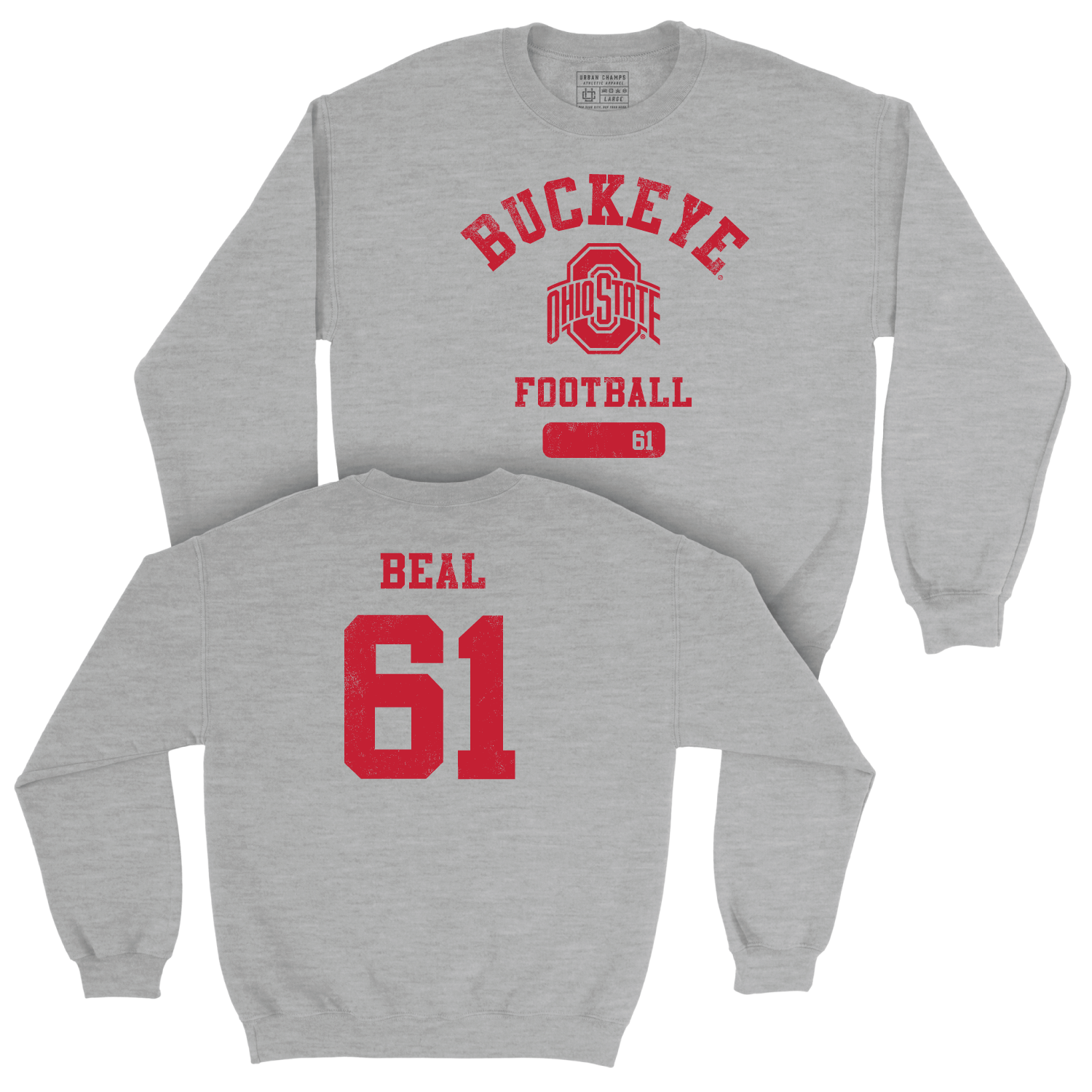 Ohio State Football Sport Grey Varsity Crew - Landon Beal