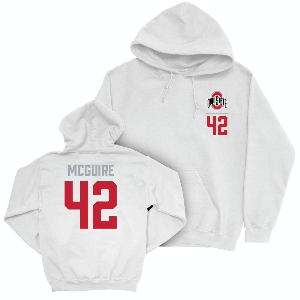 Ohio State Football White Logo Hoodie - Joe McGuire