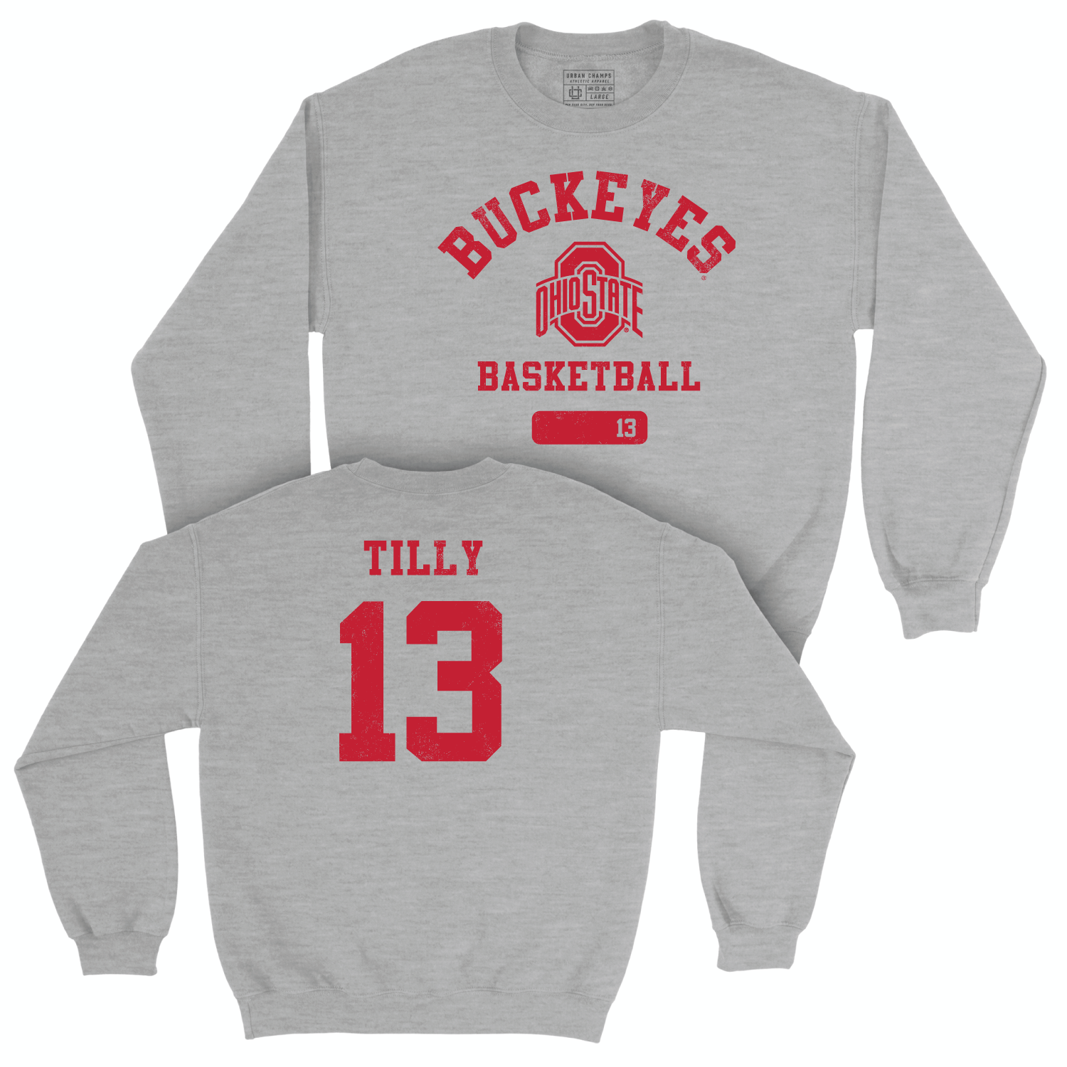 Ohio State Men's Basketball Sport Grey Varsity Crew - Christoph Tilly