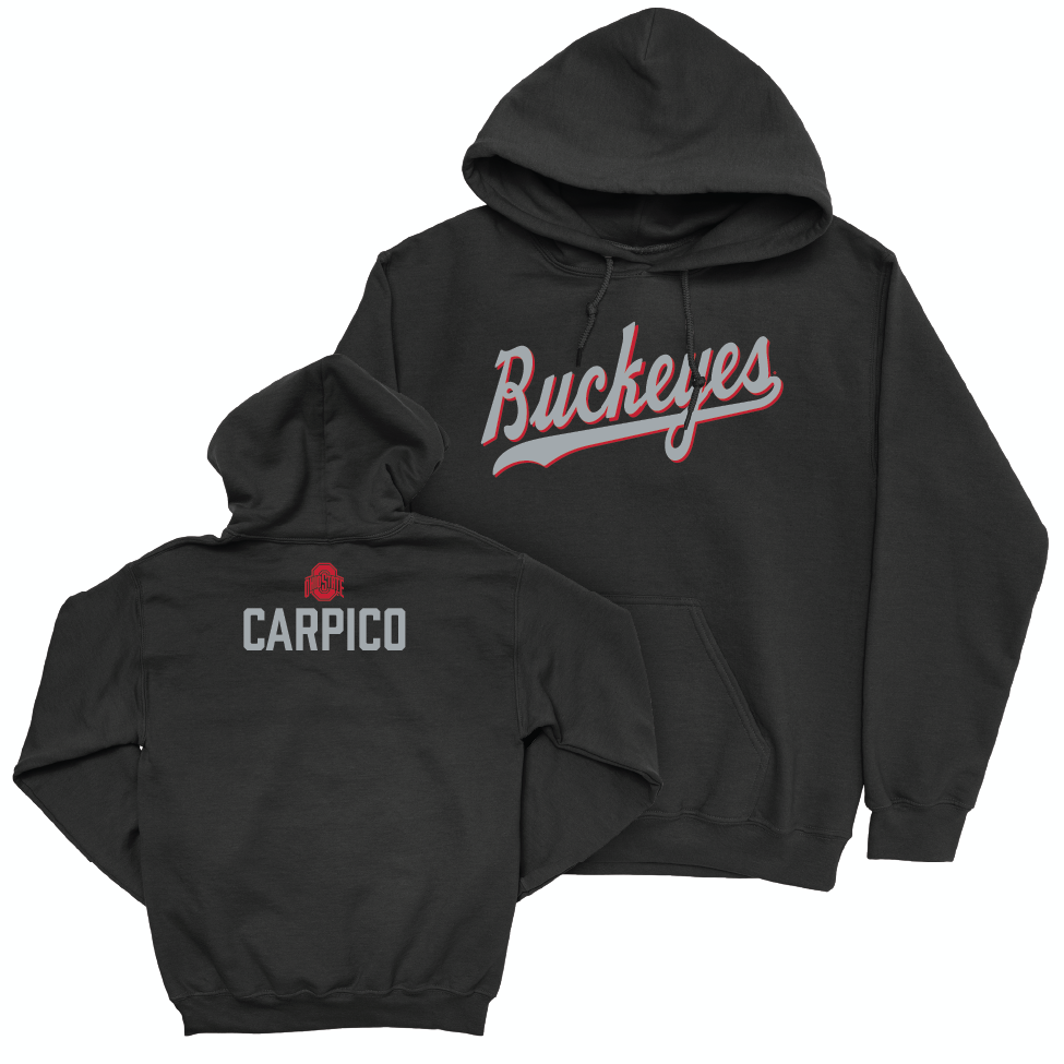 Ohio State Men's Tennis Black Script Hoodie - Brandon Carpico