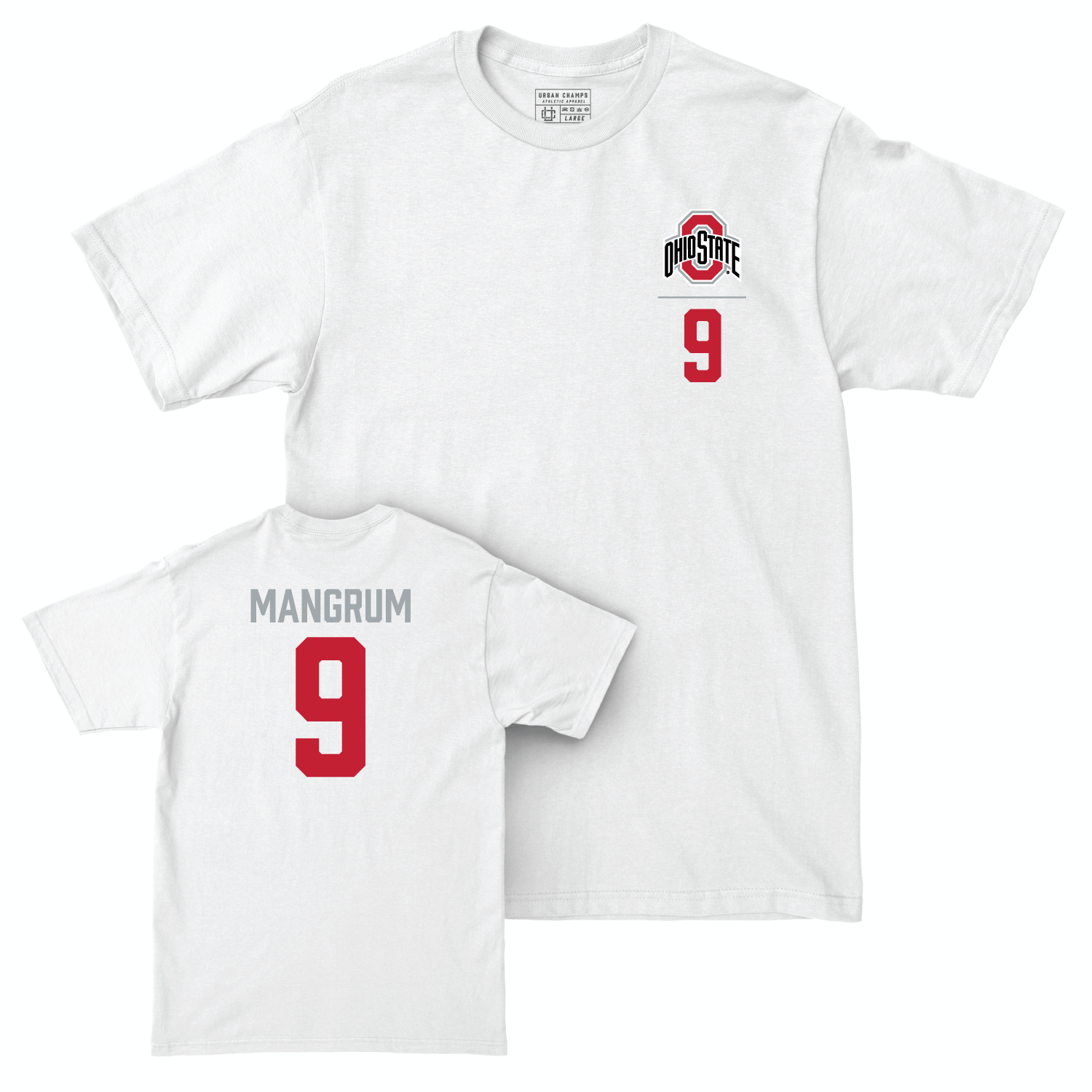 Ohio State Baseball White Logo Comfort Colors Tee - Grant Mangrum