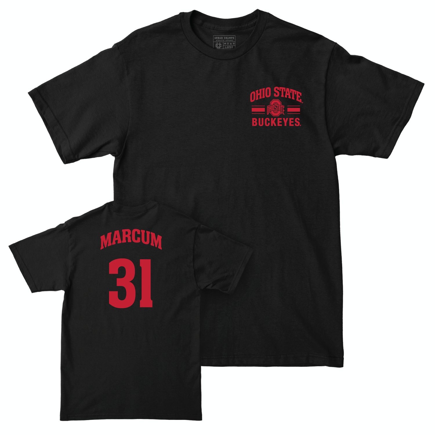 Ohio State Baseball Black Victory Tee - Caden Marcum