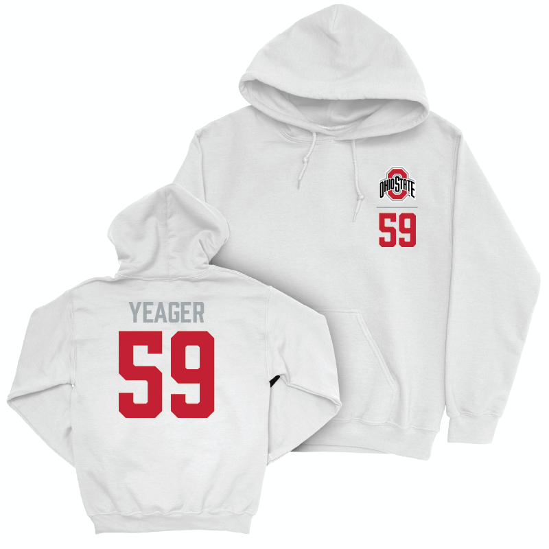 Ohio State Football White Logo Hoodie - Ashton Yeager