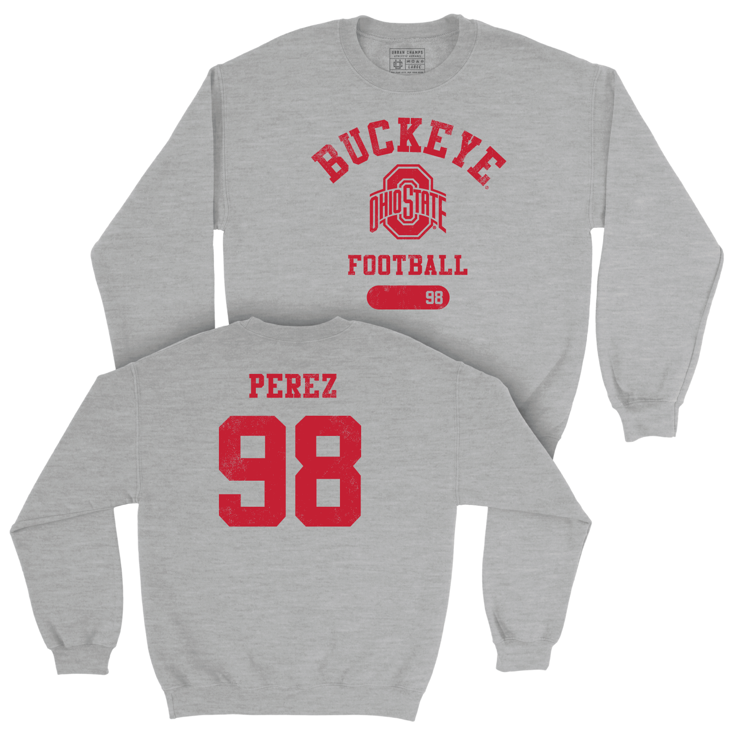 Ohio State Football Sport Grey Varsity Crew - Jamir Perez
