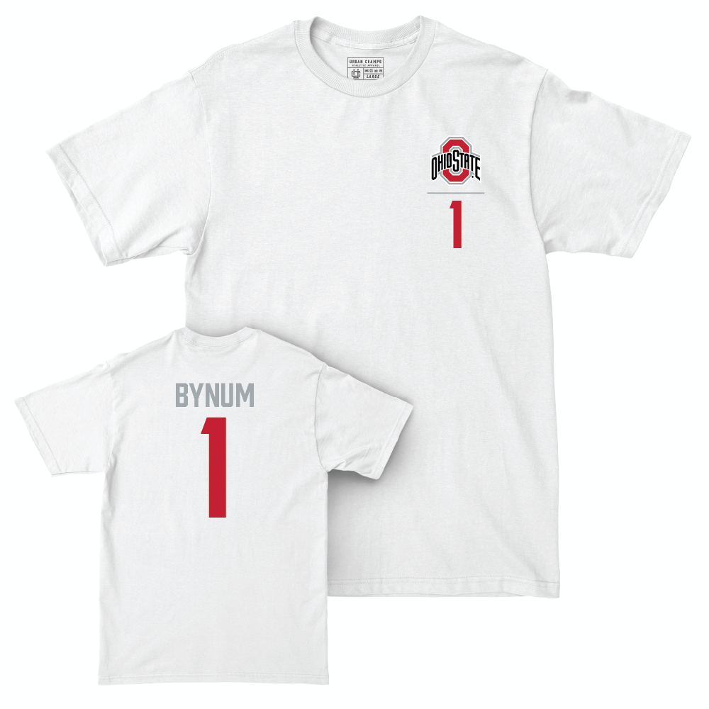 Ohio State Men's Basketball White Logo Comfort Colors Tee - Amare Bynum