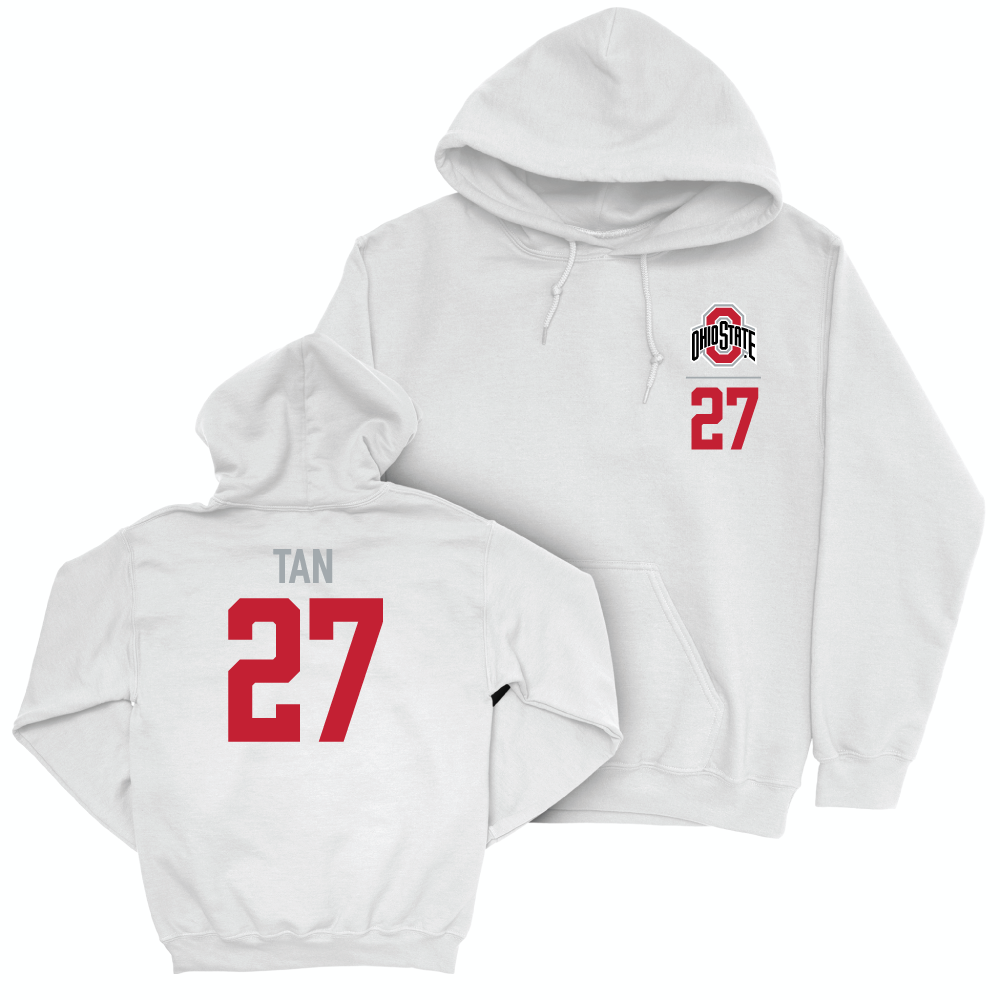 Ohio State Women's Lacrosse White Logo Hoodie - Isabella Tan