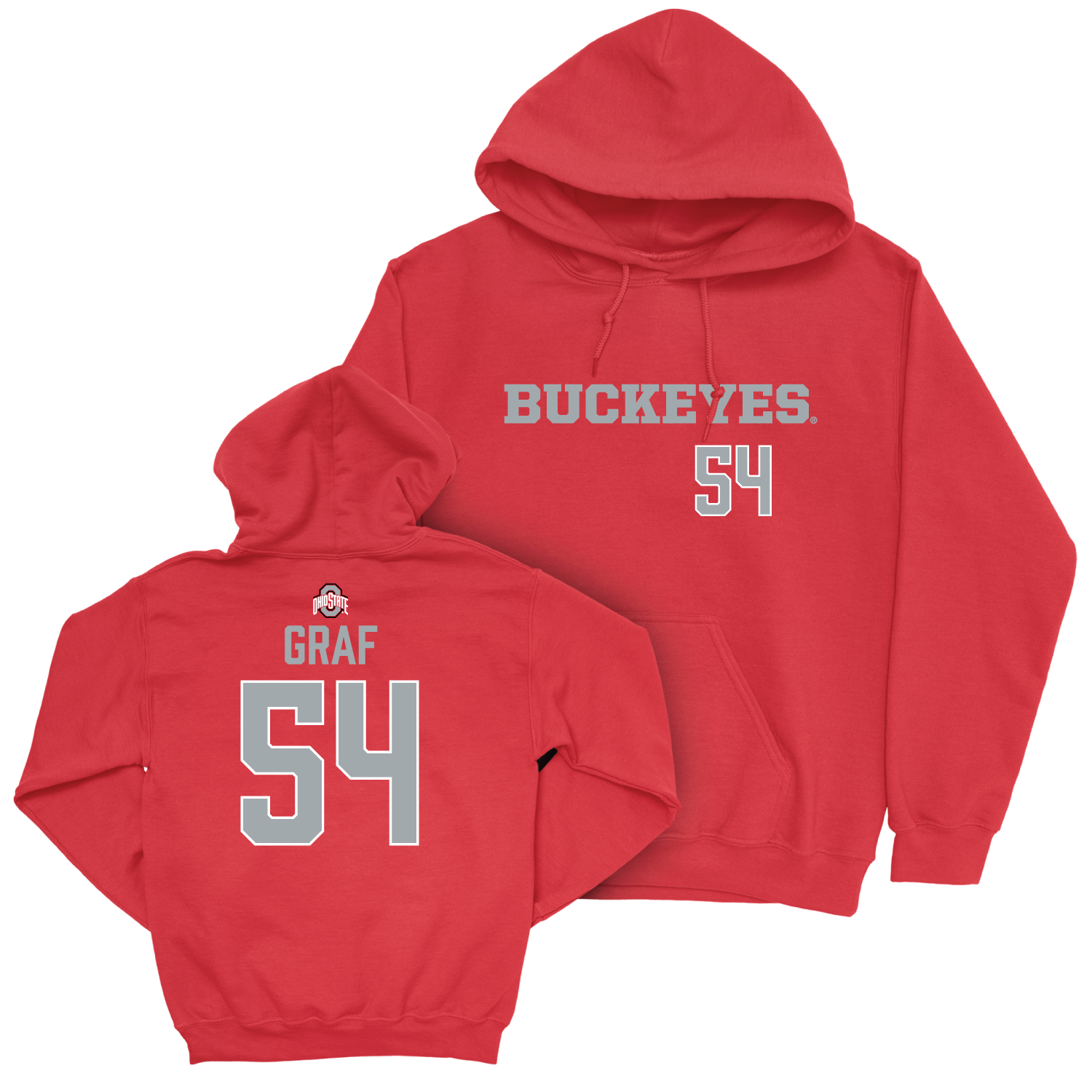 Ohio State Baseball Red Sideline Hoodie - Owen Graf