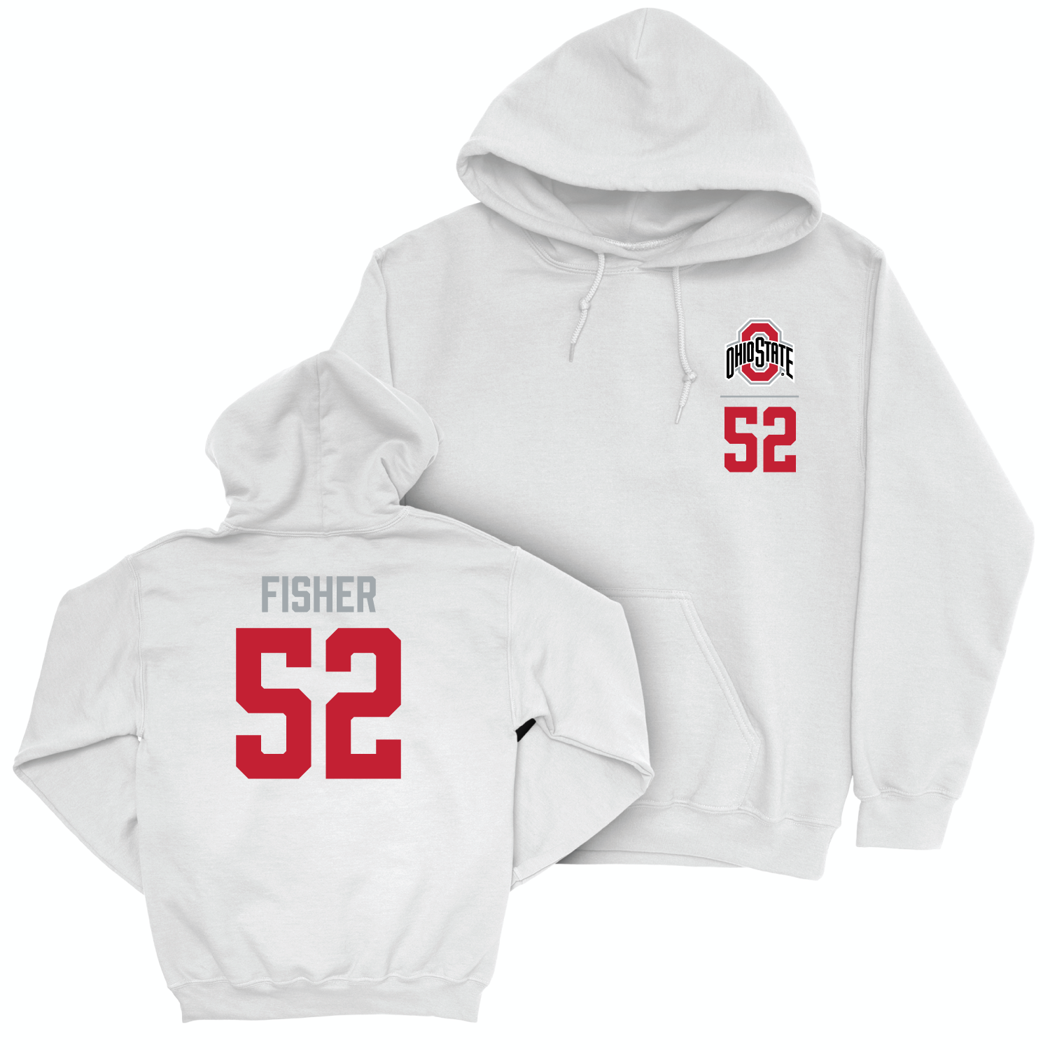 Ohio State Baseball White Logo Hoodie - Jude Fisher