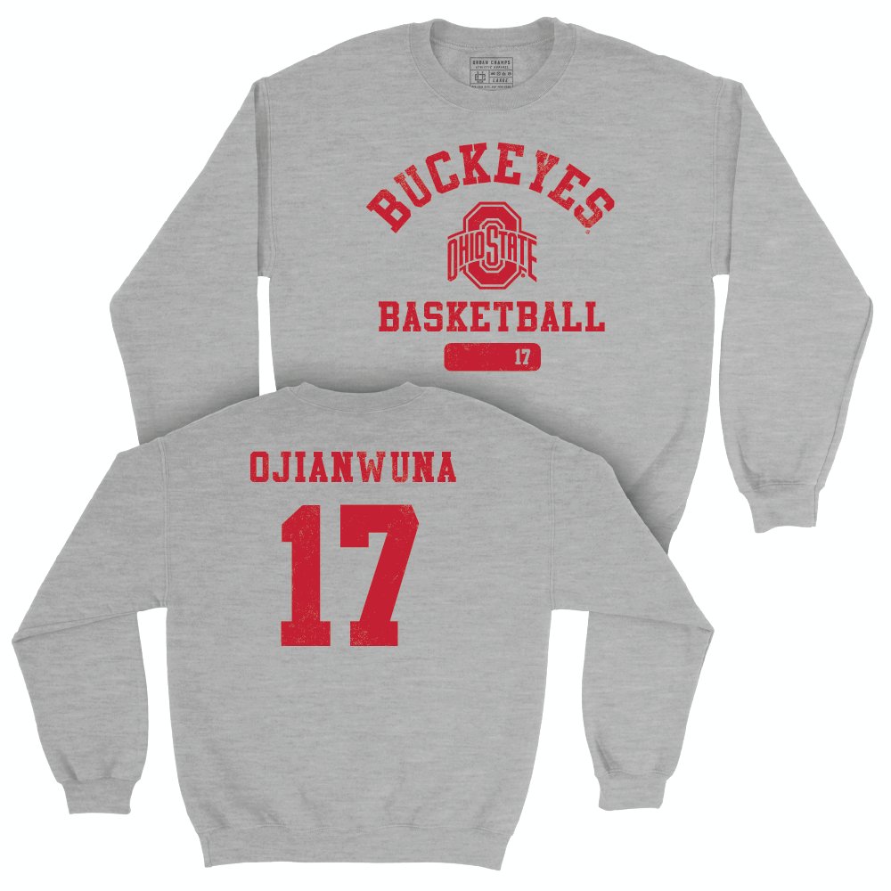 Ohio State Men's Basketball Sport Grey Varsity Crew - Joshua Ojianwuna