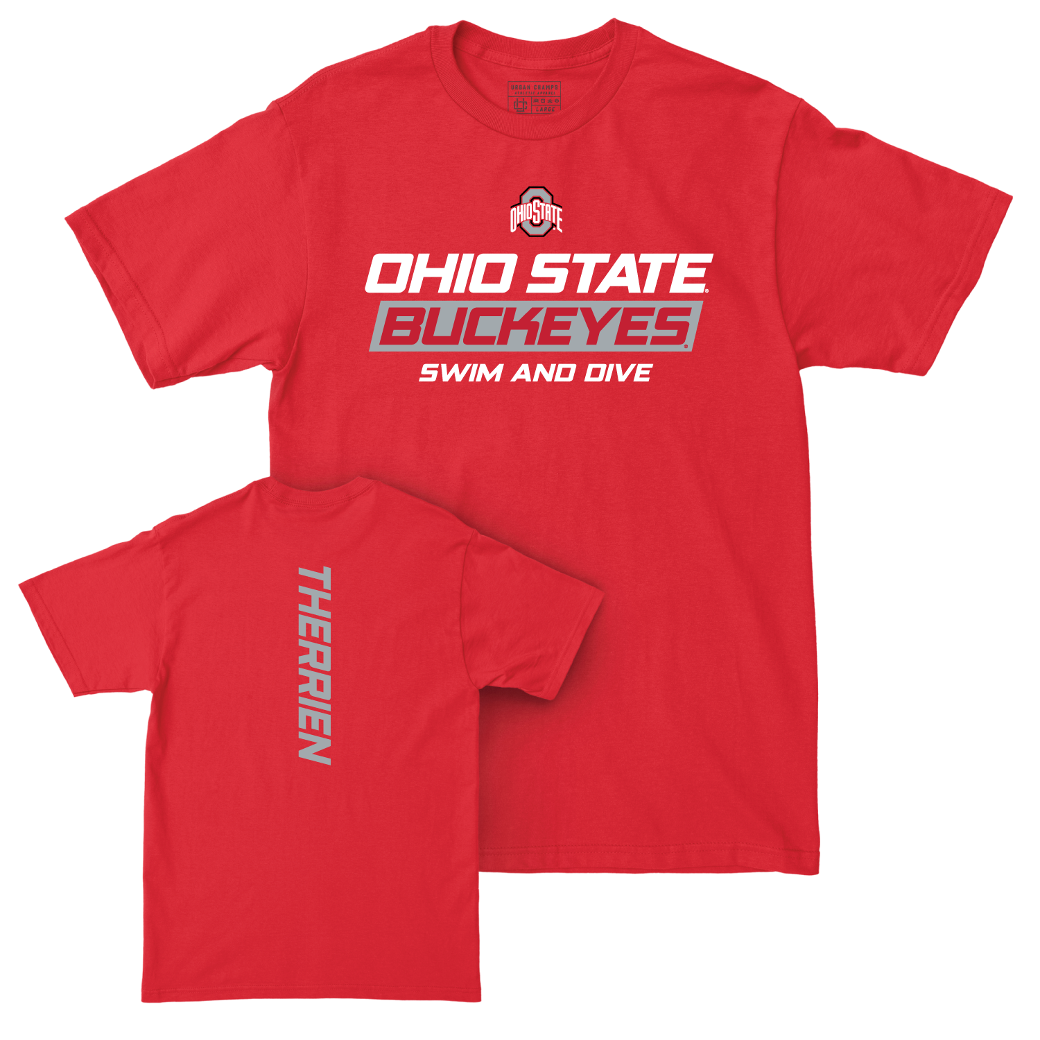 Ohio State Women's Swim & Dive Red Rush Tee - Emmy Therrien